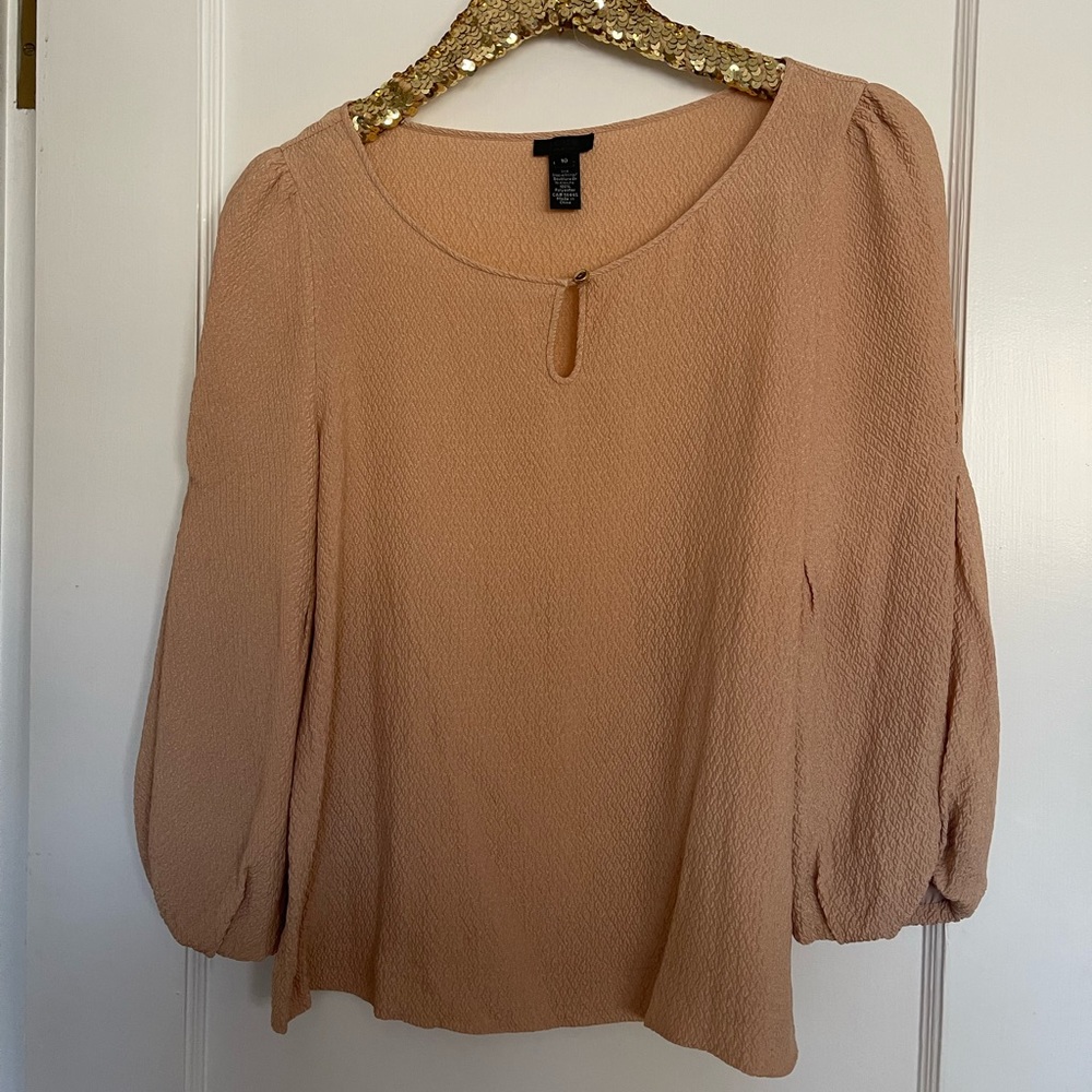 J. Crew Collection taupe top size 10